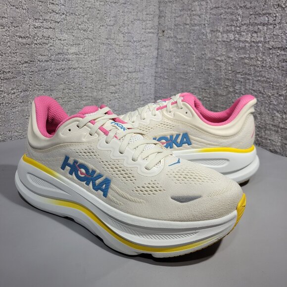 Hoka One One Bondi 9 Women's Size 10D US Alabaster Birch Running Shoes 1162014 - Picture 7 of 11